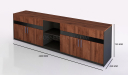 'Maxima' 8 Feet Office Credenza in Felix Walnut