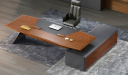 'Aulenti' 8 Feet Office Table In Open Pore Walnut Veneer