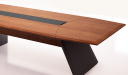 'Aulenti' 16 Feet Boardroom Table in Rich Walnut Veneer