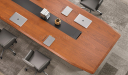 'Aulenti' 16 Feet Boardroom Table in Rich Walnut Veneer