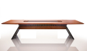 'Aulenti' 12 Feet Meeting Table In Open Pore Walnut Veneer