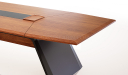 'Aulenti' 12 Feet Meeting Table In Open Pore Walnut Veneer