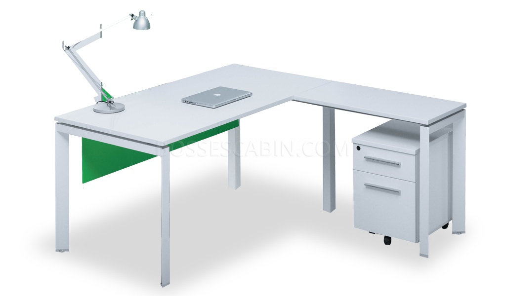 white laminate computer desk