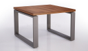 'Maxima' Corner Table With Meteor Gray Legs