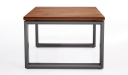 'Maxima' Corner Table With Meteor Gray Legs