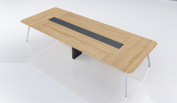 Varna 13 Feet Conference Table In Light Oak Finish: Boss's Cabin