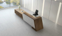 'iKey' 12 Feet Reception Desk With Marble Front : Boss's Cabin